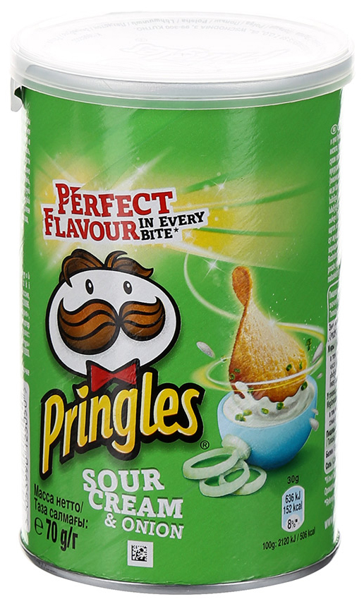 фото Чипсы картофельные pringles со вкусом сметаны и лука 70 г