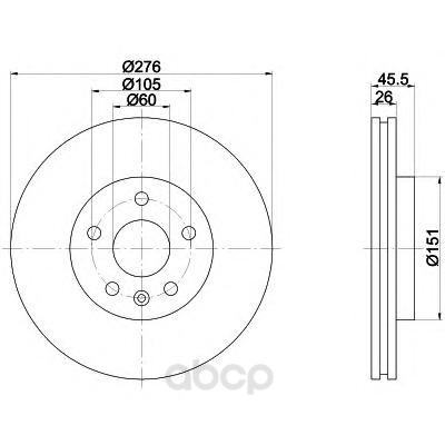 Тормозной диск HELLA PAGID 8DD355116351