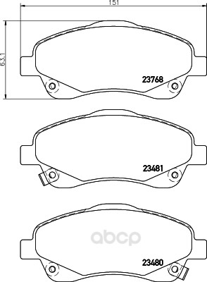 

Тормозные колодки HELLA PAGID/BEHR Nao 8DB355029051