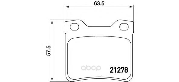 

Тормозные колодки brembo задние P61058