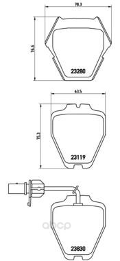 фото Тормозные колодки дисковые brembo p85067