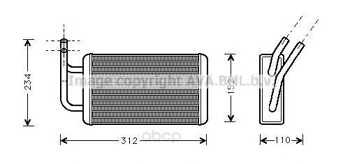 

Радиатор охлаждения двигателя Ava FD6215