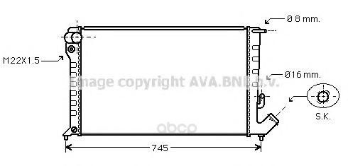 фото Радиатор охлаждения двигателя ava cna2153