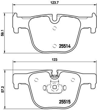 

Комплект тормозных дисковых колодок brembo P 06 072