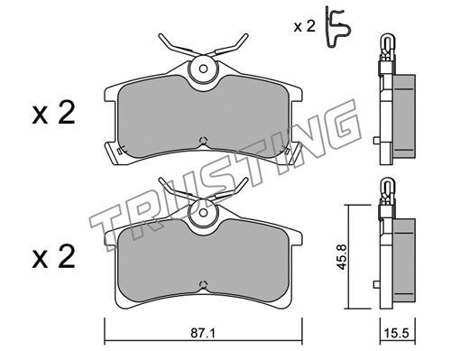 фото Комплект тормозных дисковых колодок trusting 465.0