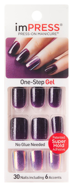

Накладные ногти Kiss Impress Manicure Accent Hard Varnish Bright As A Feather