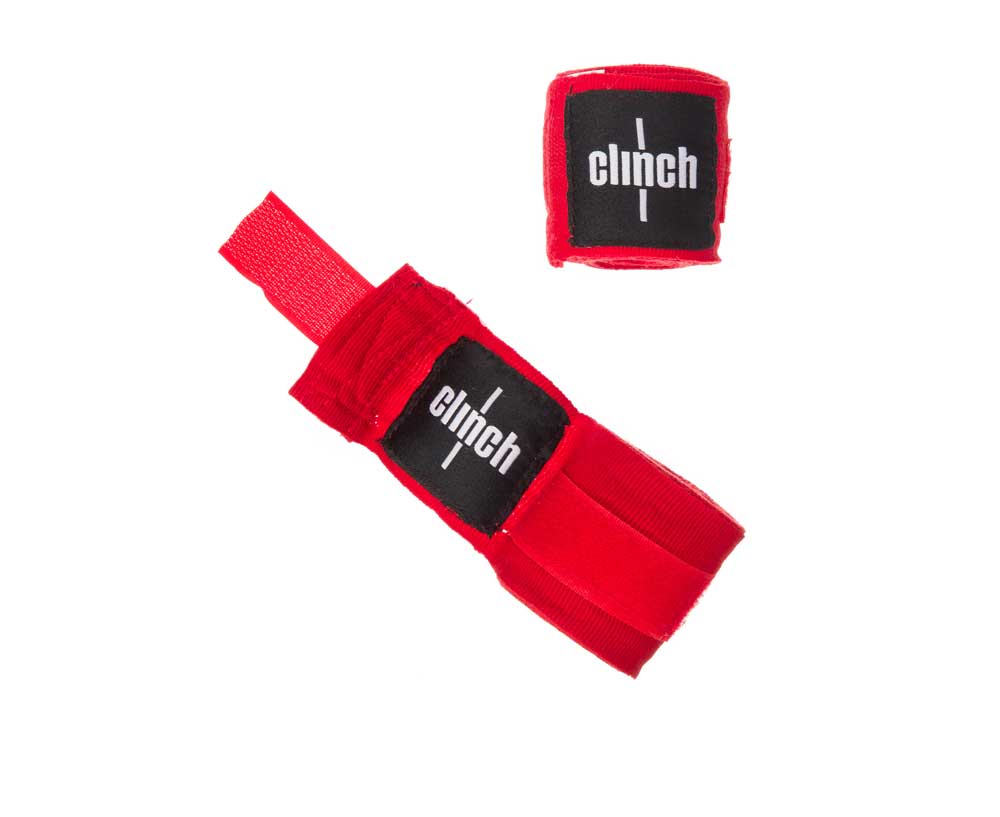 Бинты эластичные Clinch Boxing Crepe Bandage Punch красные 2,55 м