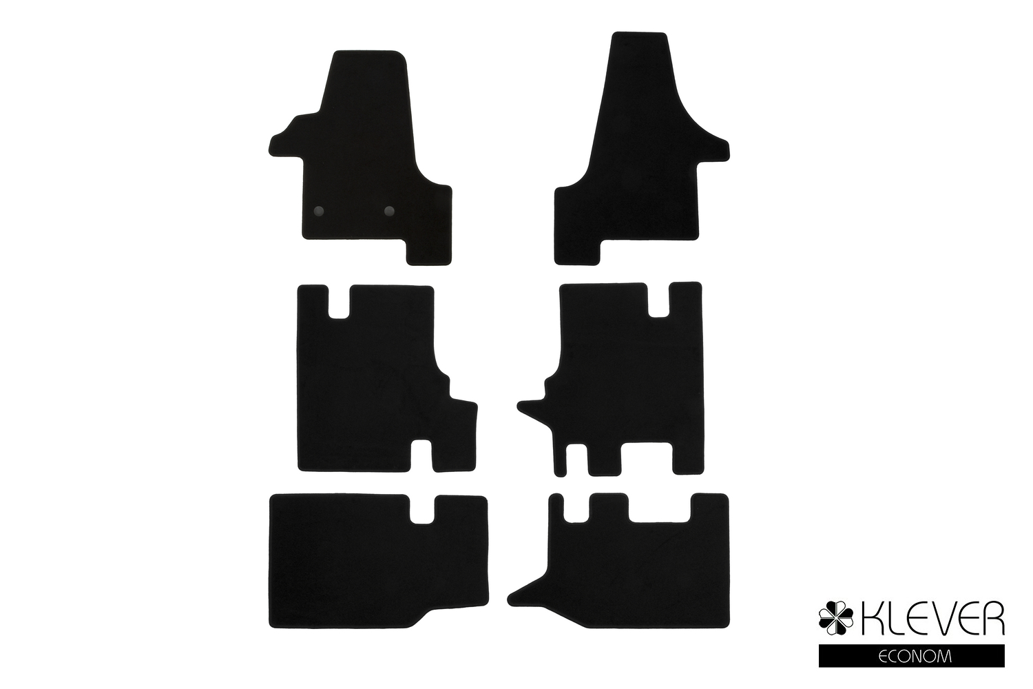 

Коврики в салон Klever Econom для VOLKSWAGEN Transporter T5 2003, 6 шт. текстиль