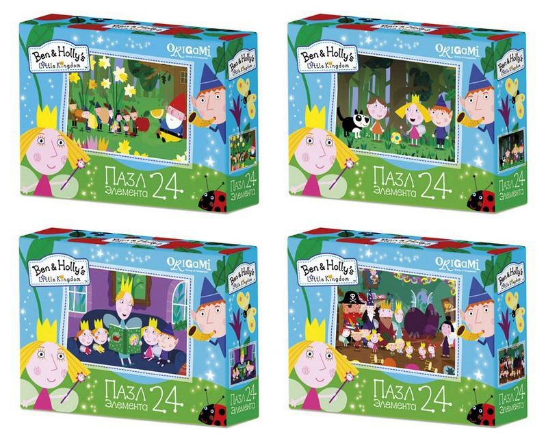 

Пазл Origami ben & holly 24 деталей
