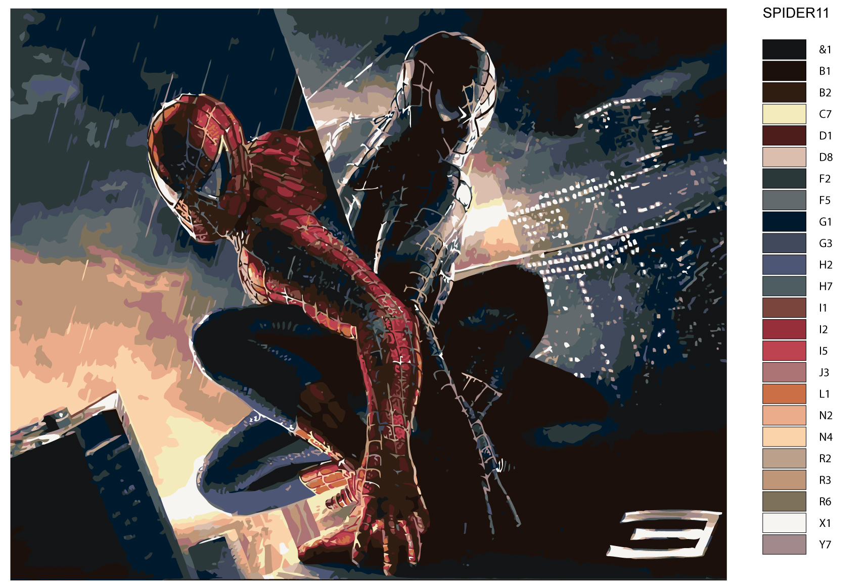 

Картина по номерам, 40 x 50, KSRV-SPIDER11, KSRV-SPIDER11