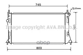 фото Радиатор системы охлаждения ava mz2249