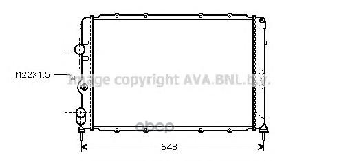 

Радиатор системы охлаждения AVA QUALITY COOLING RT2203