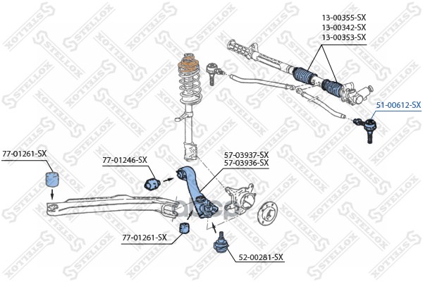 

Наконечник рулевой Stellox 5100612SX