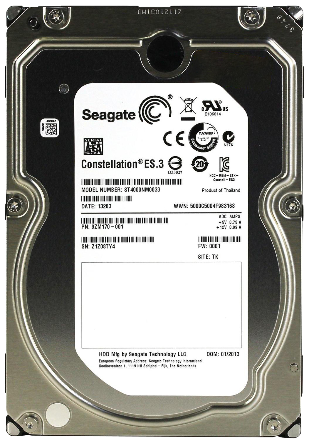 фото Внутренний жесткий диск seagate constellation es.3 4tb (st4000nm0033)