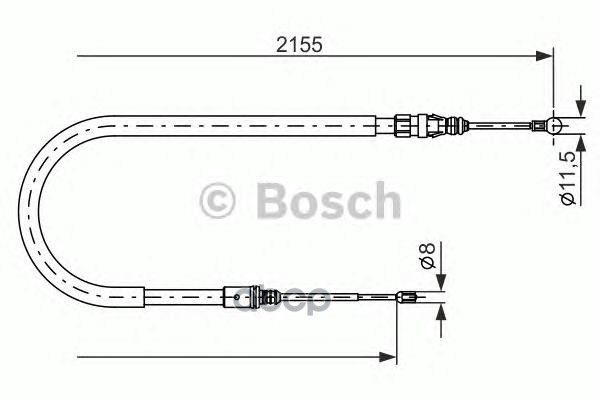 фото Трос cтояночного тормоза bosch 1987477994