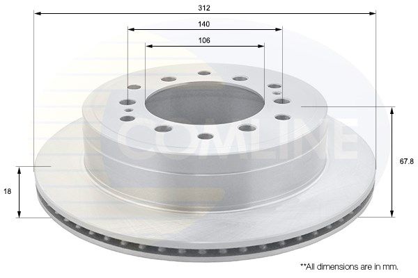 

Тормозной диск COMLINE ADC2514V