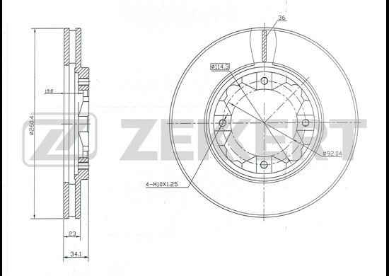 Тормозной диск ZEKKERT BS-5164 600000330842