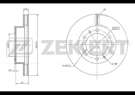 фото Тормозной диск zekkert bs-5648