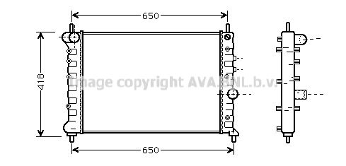 

Радиатор охлаждения двигателя AVA QUALITY COOLING LCA2078