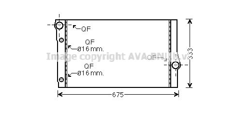 

Радиатор охлаждения двигателя AVA QUALITY COOLING BW2410