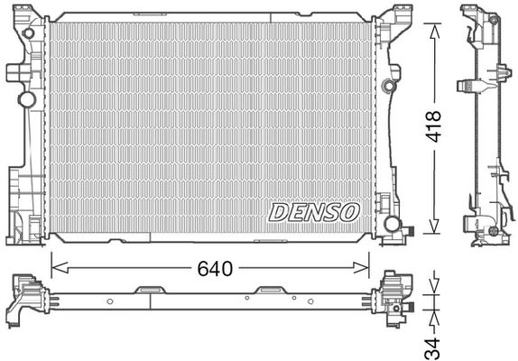 

Радиатор охлаждения двигателя DENSO DRM17054