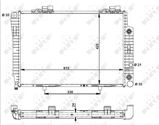 

Радиатор охлаждения двигателя NRF 51282