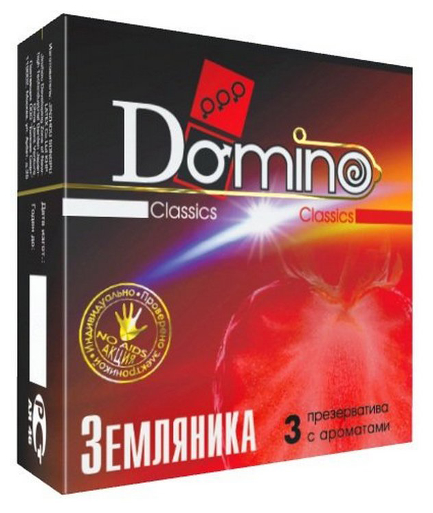 Купить Sweet Sex земляника, Презервативы Domino ароматизированные земляника 3 шт.