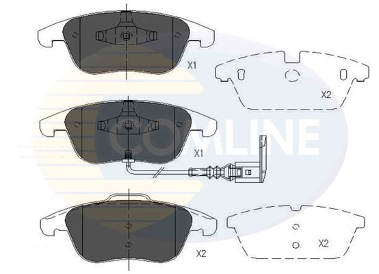 фото Комплект тормозных колодок, дисковый тормоз comline cbp16022