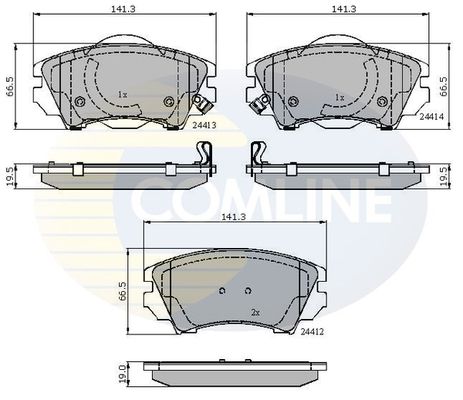 фото Комплект тормозных колодок, дисковый тормоз comline cbp31680