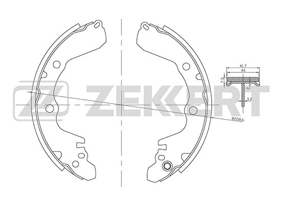 

Комплект тормозных колодок ZEKKERT BK-4037