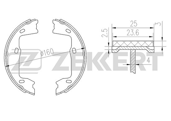 

Комплект тормозных колодок ZEKKERT BK-4449