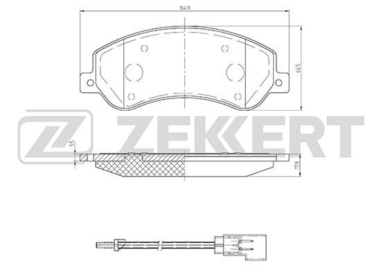 

Тормозные колодки ZEKKERT дисковые BS-1680