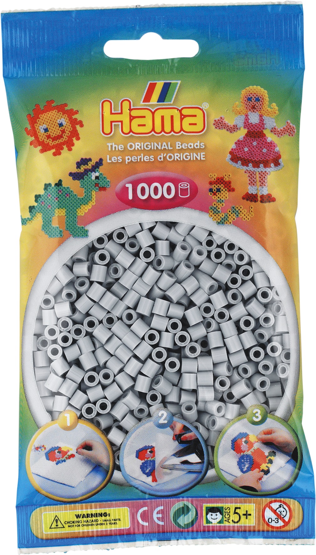 

Бусинки MIDI 1000шт. светло-серые Hama 207-70