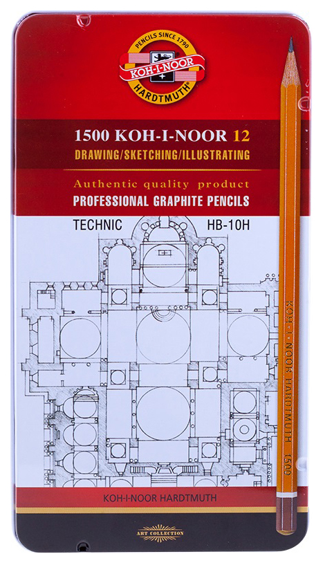фото Набор карандашей чернографитных technik, 12 штук koh-i-noor