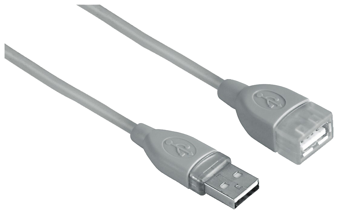 фото Кабель hama usb a-usb a, m-f 0,25м grey (h-39722)