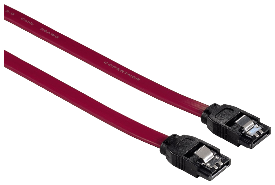 фото Кабель hama sata 7 pin-sata 7 pin, m-m 0,45м red (h-54574)