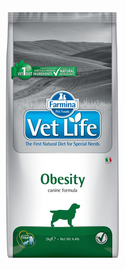 фото Сухой корм для собак farmina vet life obesity, при диабете, курица, 2кг