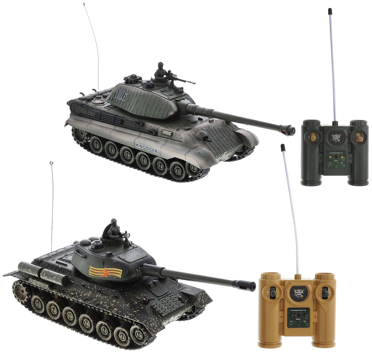 

Военный транспорт Пламенный Мотор Танковый бой Т-34 и Germany King Tiger 870164