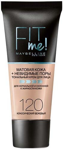 фото Тональный крем maybelline, матовая кожа + невидимые поры, тон 120 классический бежевый maybelline new york