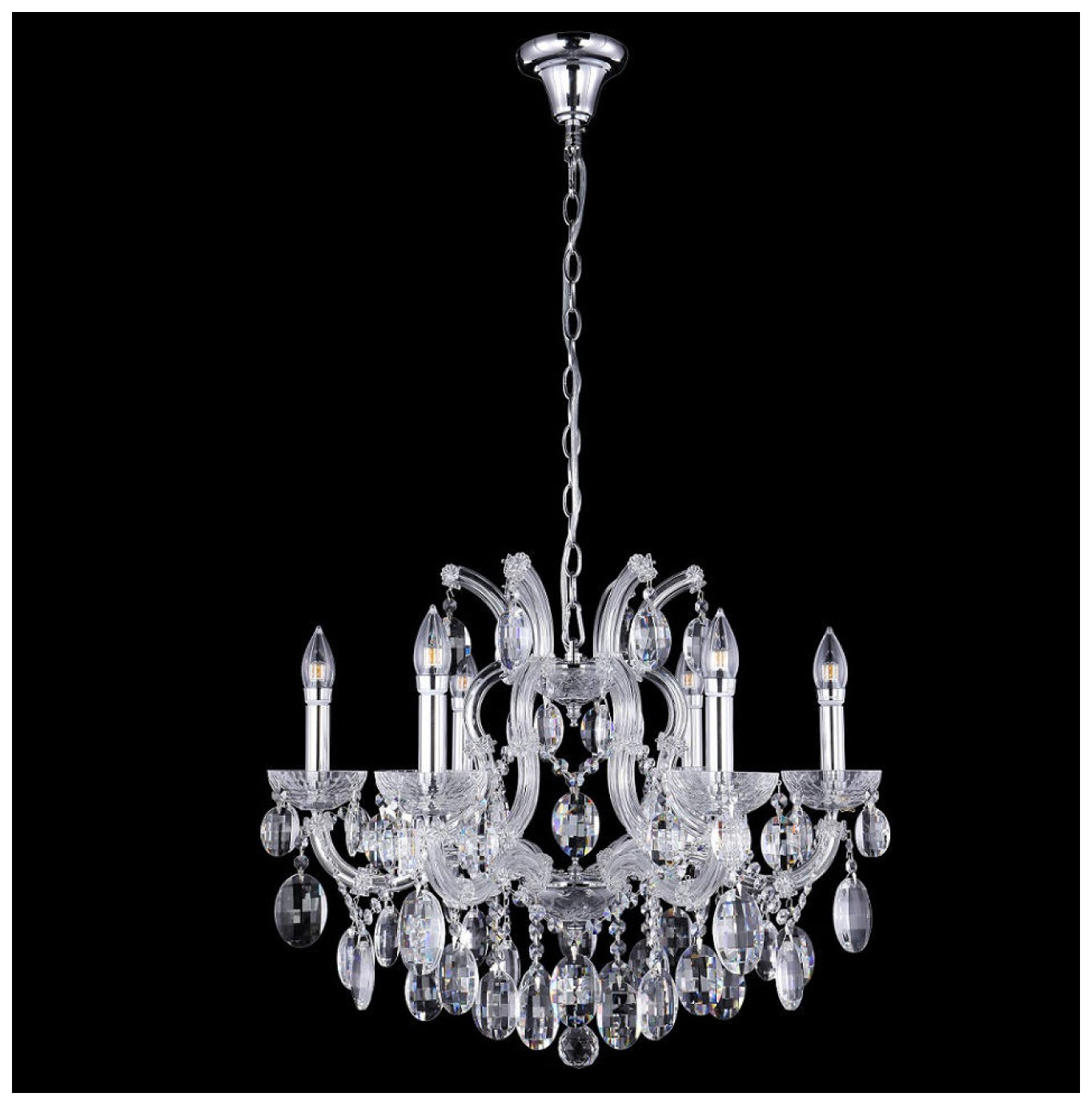 фото Люстра подвесная crystal lux hollywood sp6 chrome