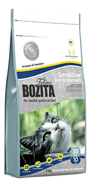 фото Сухой корм для кошек bozita feline function sensitive diet & stomach, курица, 2кг