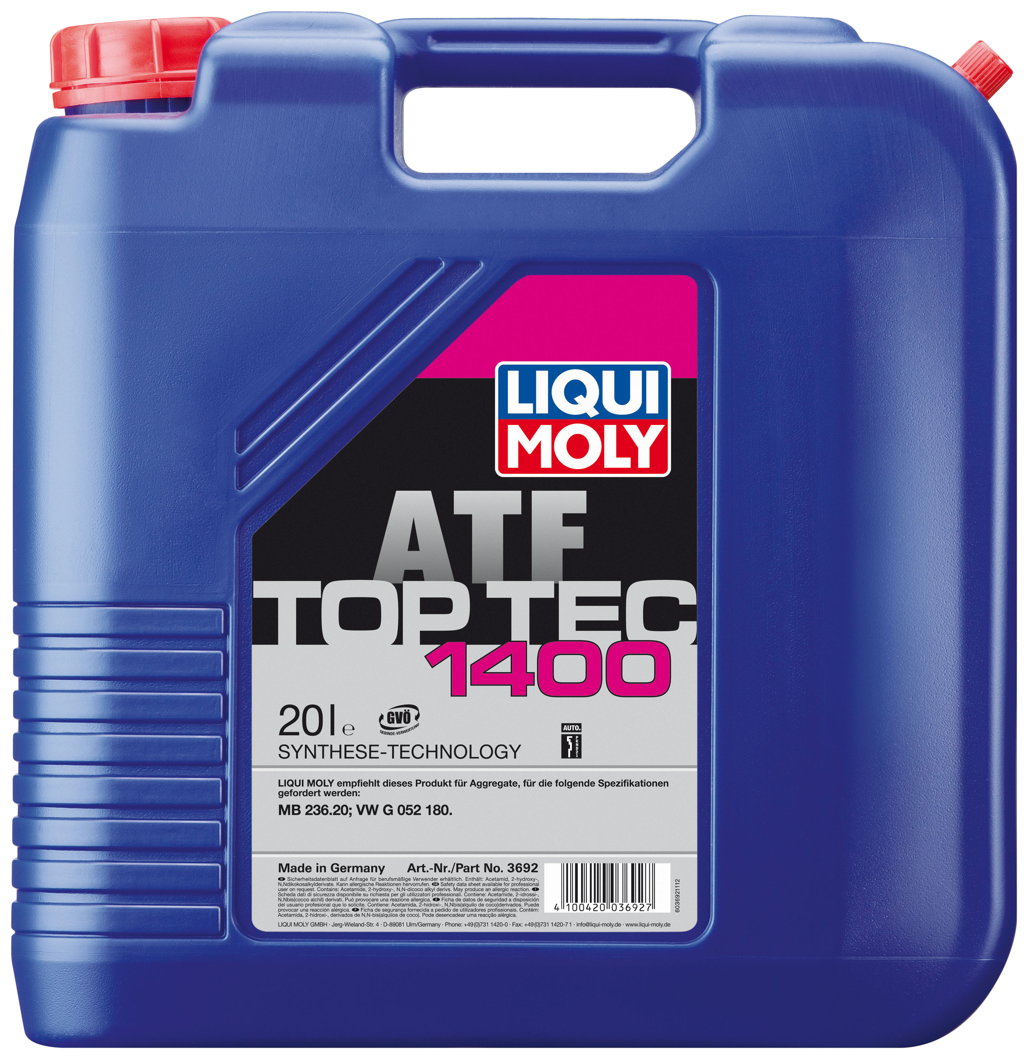 фото Трансмиссионное масло liqui moly cvt top tec atf 1400