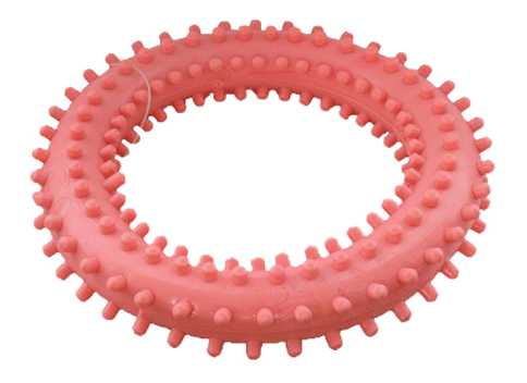 фото Жевательная игрушка для собак зооник кольцо с шипами №5, в ассортименте, 13 см