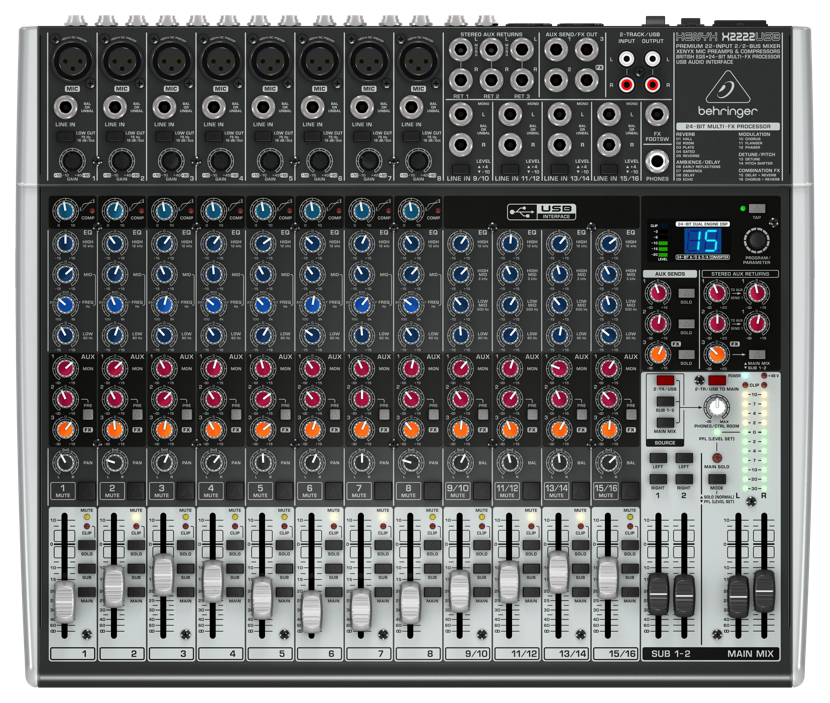 фото Микшер behringer xenyx x2222usb