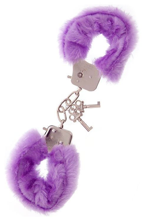 Наручники Dream Toys Metal Handcuff With Plush Lavender меховые фиолетовый