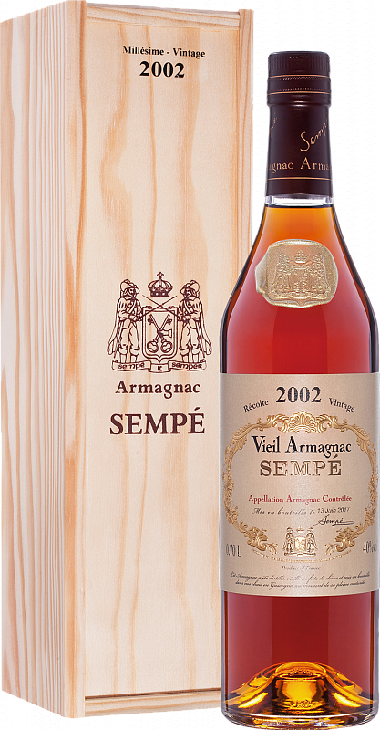 

Арманьяк Sempe Vieil, Armagnac AOC , 40 %, 700 мл, 2002г, gift box