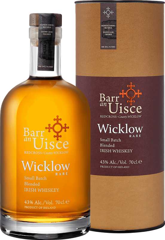 

Виски Barr an Uisce Wicklow Rare Small Batch Blended Irish Whiskey 4 YO (gift box)