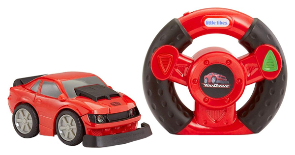 фото Машинка с рулем р/у red muscle car youdrive "красный спорткар" little tikes