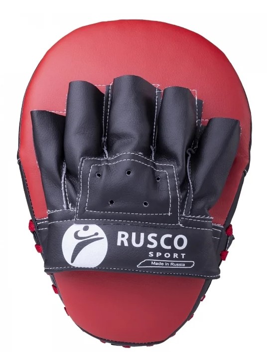Лапы боксерские Rusco (изогнутые), искусственная кожа