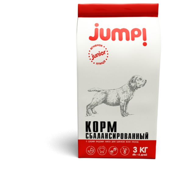 

Сухой корм для щенков Jump JUNIOR, все породы, 3кг, JUNIOR